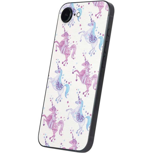 Purple Unicorns by Cat Coq iPhone 16e Skin